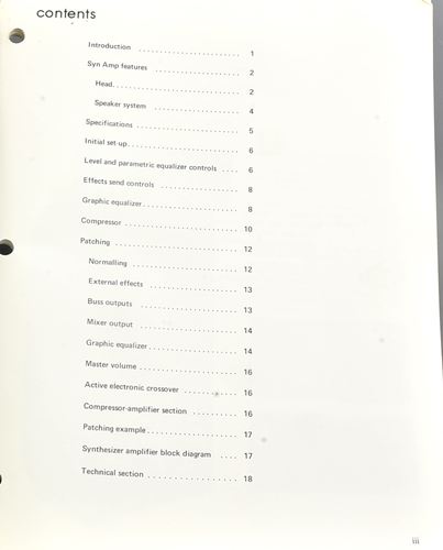 Moog-Synamp original user/service manual